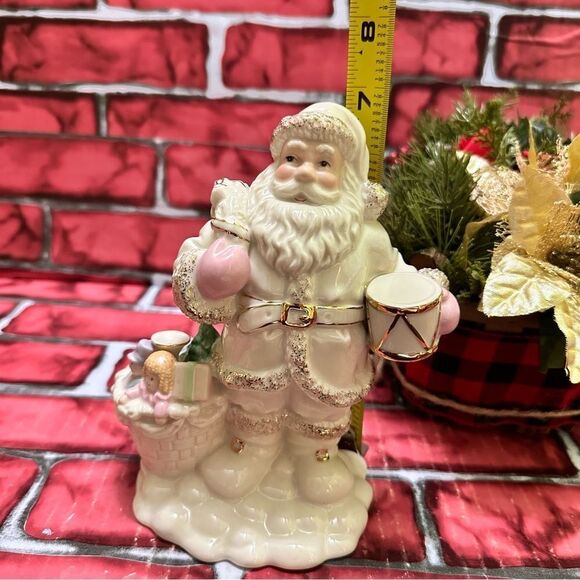 LENOX Porcelain Santa Claus W/Gold & Pink Details - Picture 2 of 12